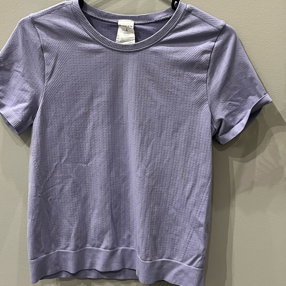 Athleta Light Purple Short Sleeve Tee